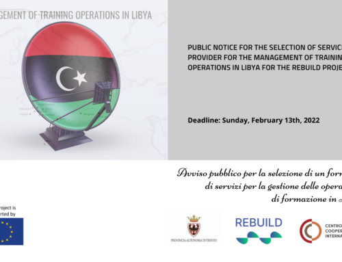 PUBLIC NOTICE FOR THE SELECTION OF SERVICE PROVIDER FOR THE MANAGEMENT OF TRAINING OPERATIONS IN LIBYA FOR THE REBUILD PROJECT